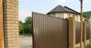 Купить откатные ворота из профнастила Дзержинск, цена от 1787 руб.